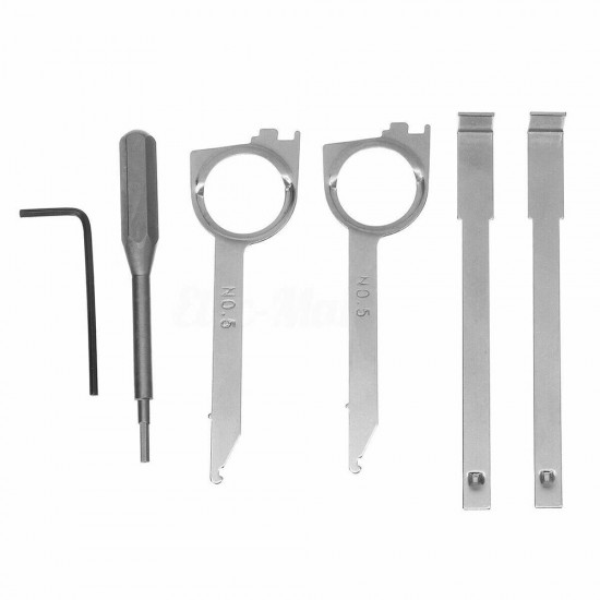 20Pcs Disassembly Tools Radio Removal Keys Din Removal U-Hooks Hex Wrench Pentagon Wrench for Cars Auto Audio Vehicle Dash