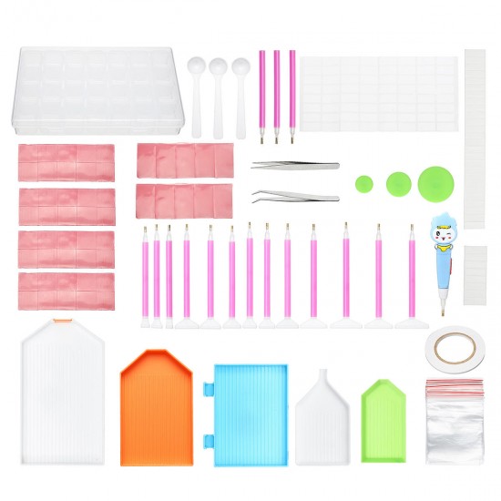 215Pcs 5D Diamond Painting Tools Kit DIY Diamond Embroidery Accessories Pen Set 215Pcs 5D Diamond Painting Tools Kit DIY Diamond Embroidery Accessories Pen Set