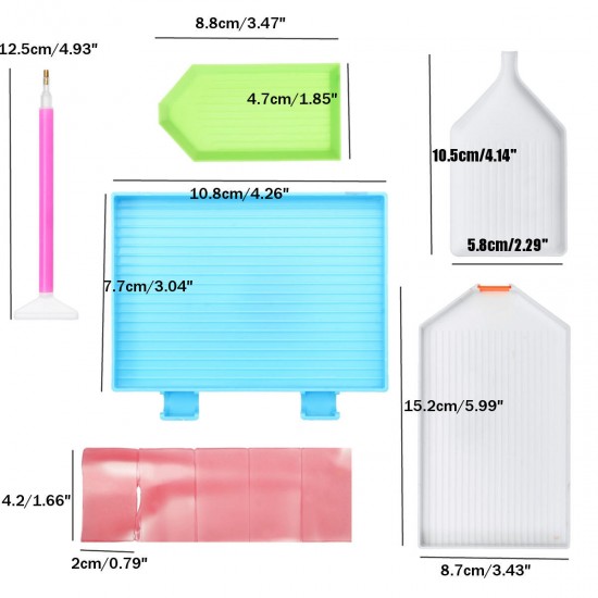 215Pcs 5D Diamond Painting Tools Kit DIY Diamond Embroidery Accessories Pen Set 215Pcs 5D Diamond Painting Tools Kit DIY Diamond Embroidery Accessories Pen Set