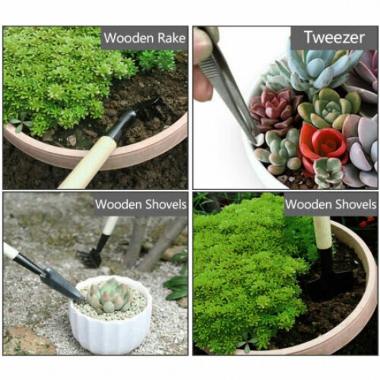 21Pcs Mini Garden Bonsai Tools Set Kit Potted Fleshy Garden Succulent Trimming Tools Kit