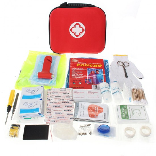 238PCS Red First-Aid Kit 38 Kinds 238 Components Emergency Kit Outdoor Vehicle Emergency Kit EVA Red Kit 238PCS Red First-Aid Kit 38 Kinds 238 Components Emergency Kit Outdoor Vehicle Emergency Kit EVA Red Kit