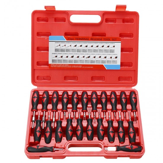 23PCS Universal Terminal Release Tools Set Harness Connector Remover Tool 23PCS Universal Terminal Release Tools Set Harness Connector Remover Tool