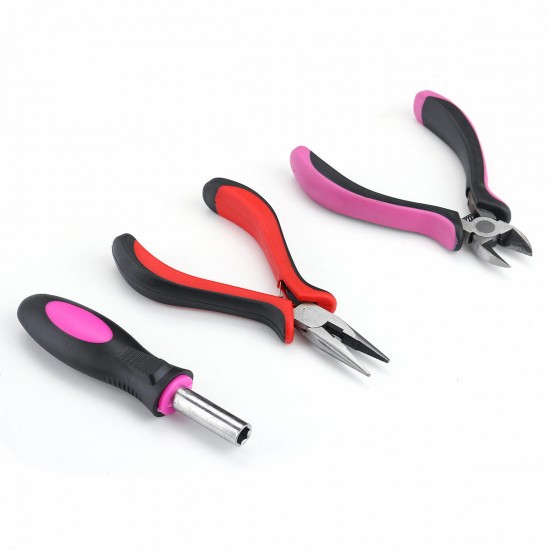 23Pcs Tools Kit Box Pink Women Ladies Girls Female Hand Tools Pliers Portable 23Pcs Tools Kit Box Pink Women Ladies Girls Female Hand Tools Pliers Portable