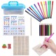 24/36/60x Color Painting Tools Kit Painting Template Graffiti Kid Handmade Wooden Toy