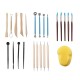 24pcs Clay Carving Pottery Tools Polymer Modeling DIY Sculpture Craft Holder 24pcs Clay Carving Pottery Tools Polymer Modeling DIY Sculpture Craft Holder