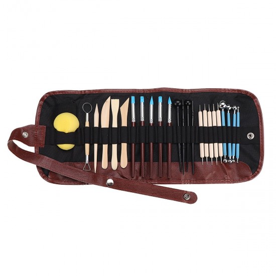 24pcs Clay Carving Pottery Tools Polymer Modeling DIY Sculpture Craft Holder 24pcs Clay Carving Pottery Tools Polymer Modeling DIY Sculpture Craft Holder