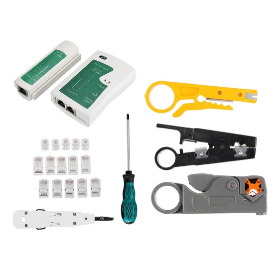 2KT-2170 Network Repair Tool Kit Network Cable Tester Test Plier Cutter Manual Combination Tool Set Hardware Tool Kit