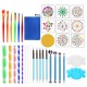 35PCS Pottery Mandala Dotting Tool Set Rock Stone Dot Art Painting Paint Stencil Tools Kit