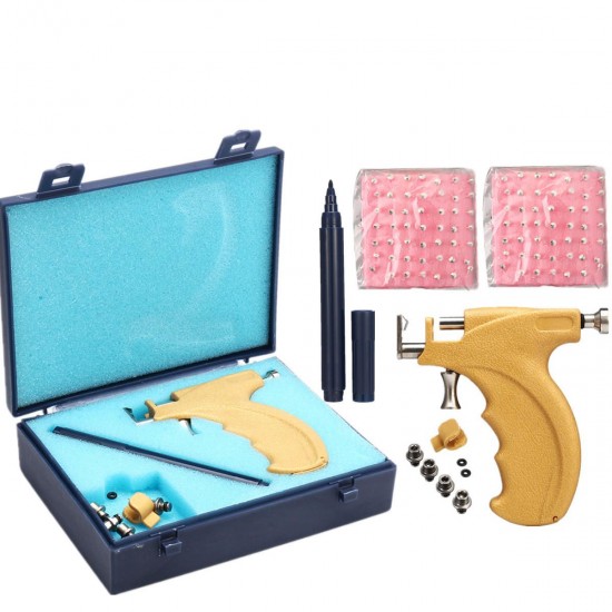 3mm/4mm/5mm Ear Piercing Gun Pierce Metal Kit Tool With 98 Free Studs 3mm/4mm/5mm Ear Piercing Gun Pierce Metal Kit Tool With 98 Free Studs