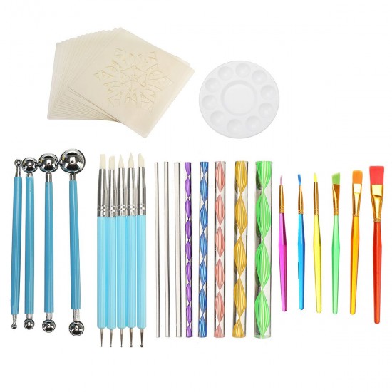 40Pcs Mandala Dotting Tools Set Kit Painting Rocks Stone Art Pen Paint Stencil Tools Kit 40Pcs Mandala Dotting Tools Set Kit Painting Rocks Stone Art Pen Paint Stencil Tools Kit