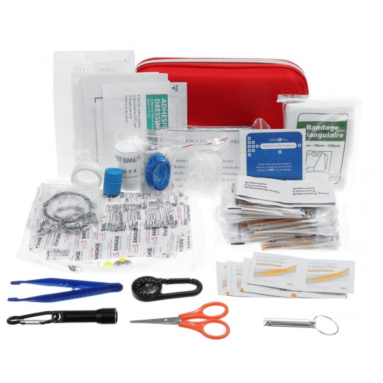 430 Pieces Outdoor Camping Mountaineering First Aid Kit Home Kit Emergency Kit