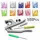 500 Sets Snap Press Plier Plastic Resin Stud Button Fastener Setter Tool Kit 500 Sets Snap Press Plier Plastic Resin Stud Button Fastener Setter Tool Kit