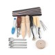 50PCS Leather Craft Tools Kit Hand DIY Sewing Stitching Carving Work Punch Saddle for Leather Working