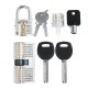 51Pcs Transparent lock Tool kit Practice Unlocking Tool Lock Picks Tool