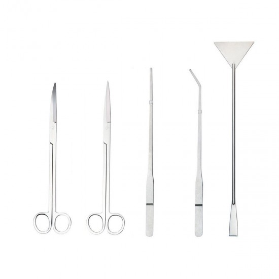 5Pcs Stainless Steel Aquarium Aquascaping Tank Aquatic Plant Fish Cutter Tweezers Tool with Pouch 5Pcs Stainless Steel Aquarium Aquascaping Tank Aquatic Plant Fish Cutter Tweezers Tool with Pouch