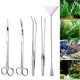 5Pcs Stainless Steel Aquarium Aquascaping Tank Aquatic Plant Fish Cutter Tweezers Tool with Pouch 5Pcs Stainless Steel Aquarium Aquascaping Tank Aquatic Plant Fish Cutter Tweezers Tool with Pouch