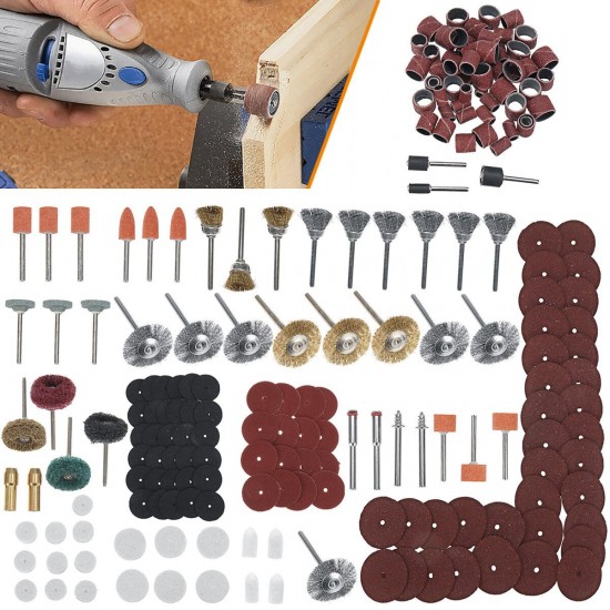 60/150/216/337Pcs Rotary Tool Accessories Set Fits 1/8Inch Shank for Metal Grinding Sanding Polishing 60/150/216/337Pcs Rotary Tool Accessories Set Fits 1/8Inch Shank for Metal Grinding Sanding Polishing