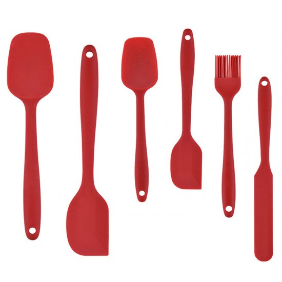 6PCS Non-Stick Rubber Spatula Set Heat-Resistant Spatula Kitchen Utensils Set Tools Kit 6PCS Non-Stick Rubber Spatula Set Heat-Resistant Spatula Kitchen Utensils Set Tools Kit