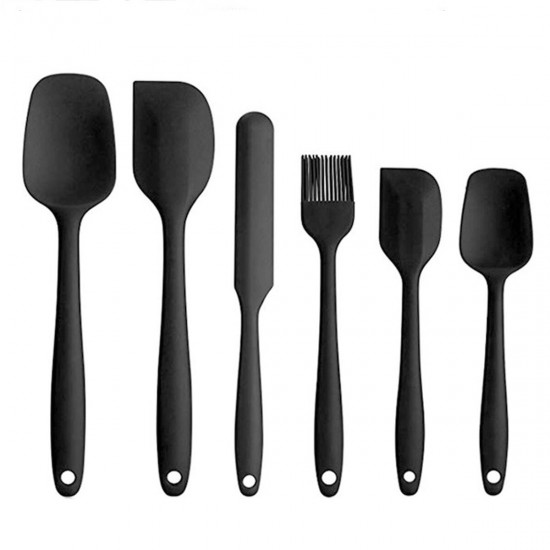 6PCS Non-Stick Rubber Spatula Set Heat-Resistant Spatula Kitchen Utensils Set Tools Kit