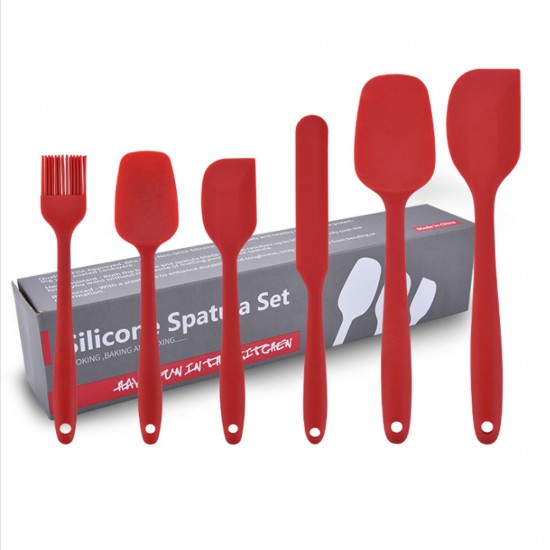 6PCS Non-Stick Rubber Spatula Set Heat-Resistant Spatula Kitchen Utensils Set Tools Kit 6PCS Non-Stick Rubber Spatula Set Heat-Resistant Spatula Kitchen Utensils Set Tools Kit
