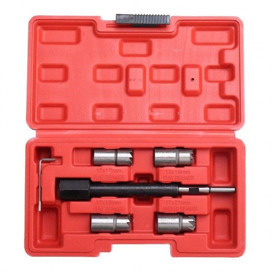 6Pcs Auto Car Diesels Injector Seat Cutter Cleaner Repairing Removal Tool Kit