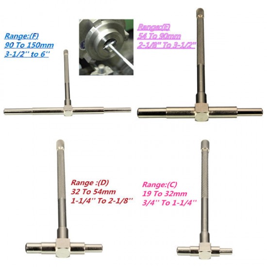6pcs 8-150mm Telescopic Gauge Set Micrometer Measurement Bore Engineers Kit 6pcs 8-150mm Telescopic Gauge Set Micrometer Measurement Bore Engineers Kit