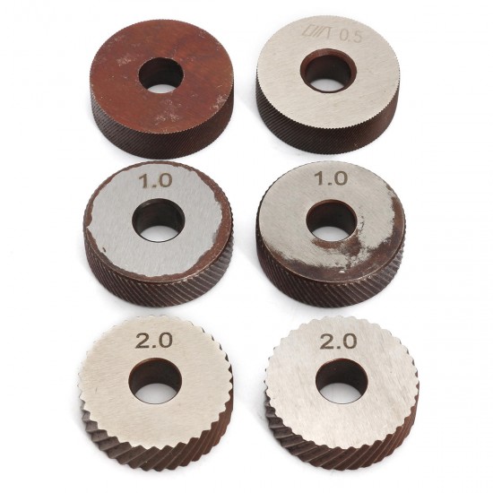 7pcs Knurling Knurler Tool Diagonal Wheel Linear Knurl Set 0.5-2mm Pitch 7pcs Knurling Knurler Tool Diagonal Wheel Linear Knurl Set 0.5-2mm Pitch