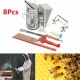 8PCS BEE Equipment Smoker Brush Uncapping Fork Queen Catcher Hive Tool Beekeeping