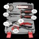 8Pcs Home Repair Tool Set General Household Hand Tool Kit with Plastic Tool Box