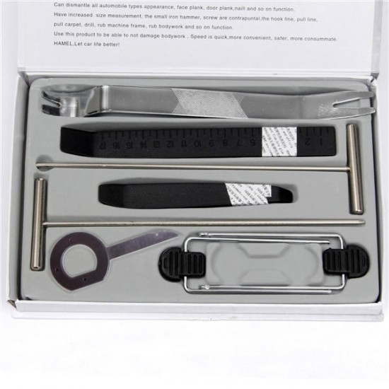 9Pcs Car Dismantle Door Trim Panel Clip Lights Radio Removal Pry Open Tool 9Pcs Car Dismantle Door Trim Panel Clip Lights Radio Removal Pry Open Tool