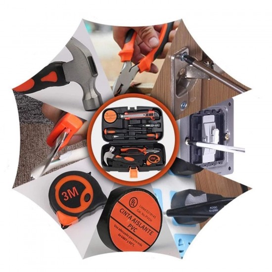 9Pcs Household Combination Kit Gift Set Hardware Toolbox Wide Application Hand Tool General Household Tools Kit 9Pcs Household Combination Kit Gift Set Hardware Toolbox Wide Application Hand Tool General Household Tools Kit