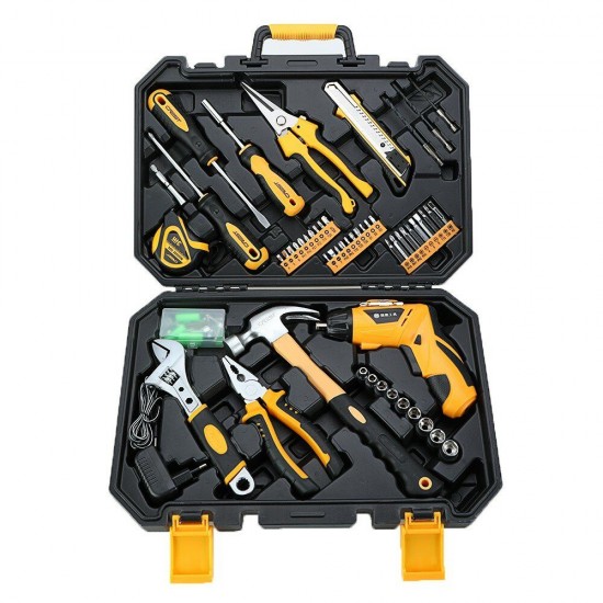 105095 Household Electric Screwdriver Repair Kit Tools with Plastic Toolbox