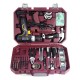 Professional Red 12V Ugraded Lithium Electric Power Drill Set with Plastic Toolbox