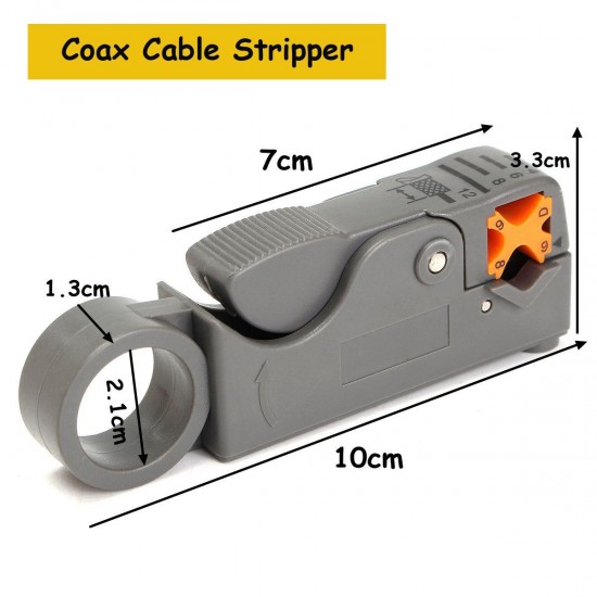 Fitting Coaxial Crimper Striper Compression Tool for RG6 RG59 F Connector