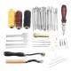 Leather Craft Tool Hand Stitching Sewing Tool Thread Awl Waxed Thimble Kit