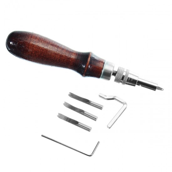 Leather Craft Tool Hand Stitching Sewing Tool Thread Awl Waxed Thimble Kit