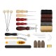Leather Craft Tools Kit Hand Sewing Stitching Punch Carving Saddle Rivets Tool