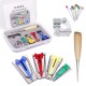 Sewing Tape Maker Kits 4 Sizes 6MM 12MM 18MM 25MM Household DIY Fabric Patchwork Sewing Accessories Tool Makers Kit with Binding Foot Craft Clips Awl Quilter's Pin for Quilt Binding