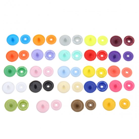 Snap Plier + 360 Set T5 Snap Plastic Buttons Fastener 24 Colors Poppers DIY Mix