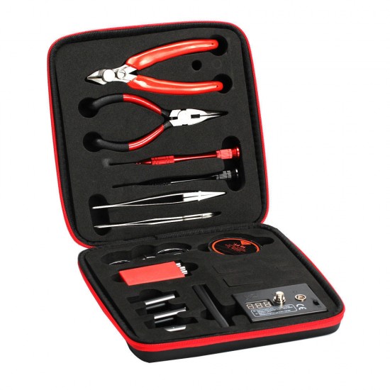 V2 DIY Kit All-in-One Vape Ceramic Tweezer Heat Wire Pliers Tool Bag 521 Mini Tab Scissors Resistance Tester V2 DIY Kit All-in-One Vape Ceramic Tweezer Heat Wire Pliers Tool Bag 521 Mini Tab Scissors Resistance Tester