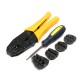 WXK-30JN Insulated Terminals Ferrules Crimping Plier Ratcheting Crimper Tool with 5 Interchangeable Tips WXK-30JN Insulated Terminals Ferrules Crimping Plier Ratcheting Crimper Tool with 5 Interchangeable Tips