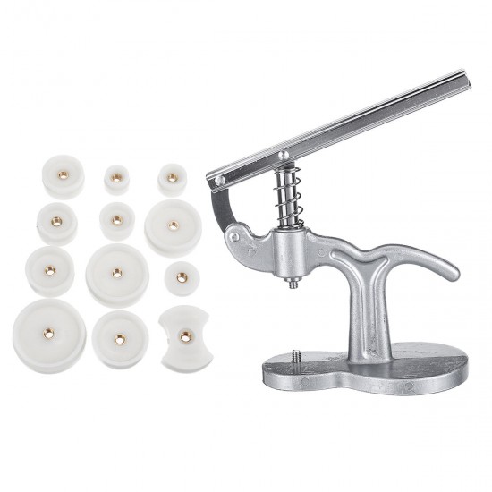 Watch Back Case Press Opener Crystal Glass Closer Fitting Repair Tool with 12 Dies Watch Back Case Press Opener Crystal Glass Closer Fitting Repair Tool with 12 Dies