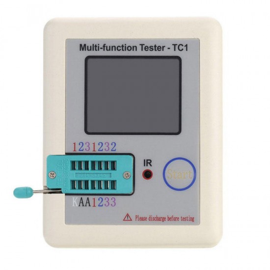 LCR-TC1 1.8inch Colorful Display Multifunctional TFT Backlight Transistor Tester for Diode Triode Capacitor Resistor Transistor LCR ESR NPN PNP MOSFET