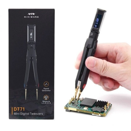 DT71 Digital Tweezers Smart SMD Tester Portable LCR Meter Diode Resistor Capacitor Multimeter Frequency Signal Generator DT71 Digital Tweezers Smart SMD Tester Portable LCR Meter Diode Resistor Capacitor Multimeter Frequency Signal Generator