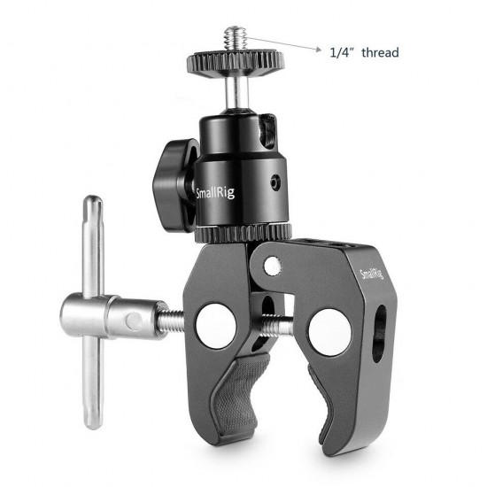 1124 Clamp Mount with 1/4'' Screw Ball Head Mount Hot Shoe Adapter Cool Clamp