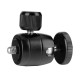 U-30P Metal Mini Tripod Head Ballhead with Dual 1/4 Screw