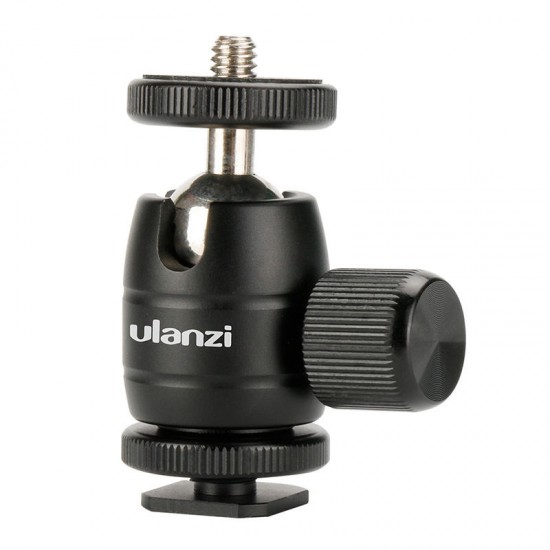 U-30S CNC Metal 1/4 Screw Thread Tripod Rotating 360 Degree Mini Ball Head Ballhead with Cold