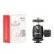 U-30S CNC Metal 1/4 Screw Thread Tripod Rotating 360 Degree Mini Ball Head Ballhead with Cold