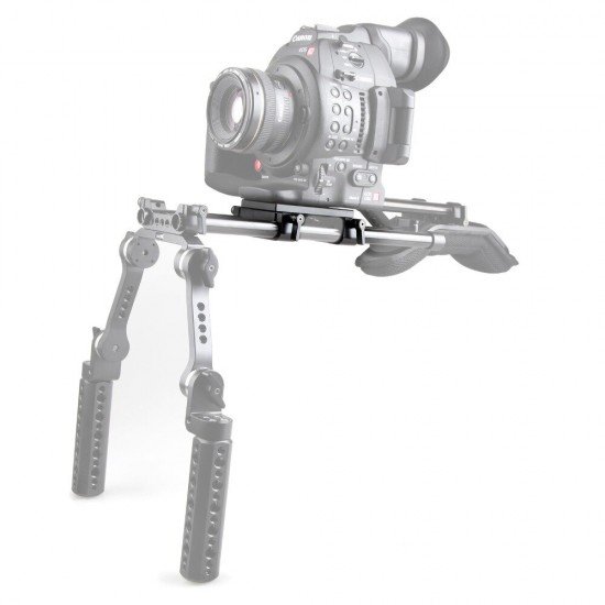 Camera Mounting Plate Tripod Mounting Plate with 15mm Rod Clamp Railblock for Rod Support / Dslr Rig Cage-1775