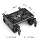 Camera Mounting Plate Tripod Mounting Plate with 15mm Rod Clamp Railblock for Rod Support / Dslr Rig Cage-1775